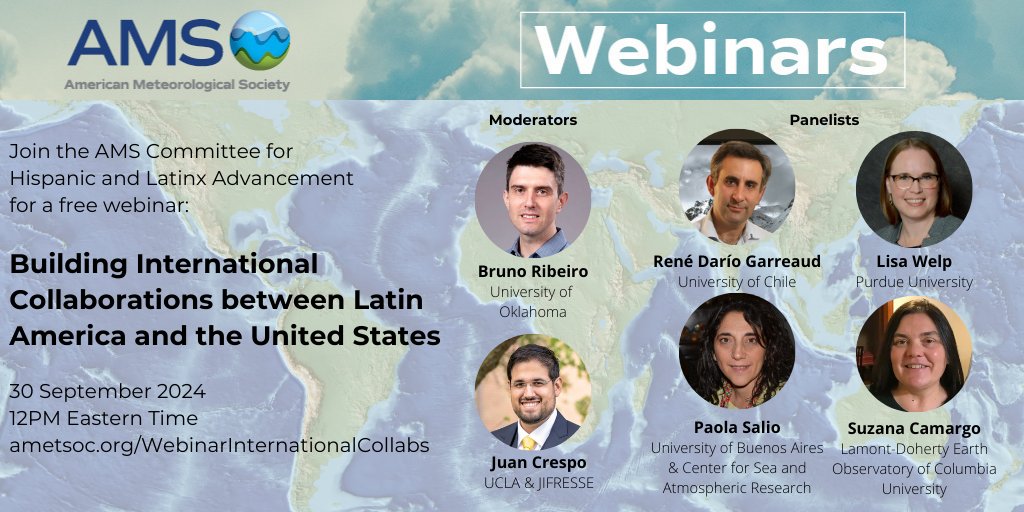 Join the AMS Committee for Hispanic and Latinx Advancement and explore strategies for fostering and expanding collaborations between the U.S. and Latin America in a new webinar! 

Register here: bit.ly/4gu5puu