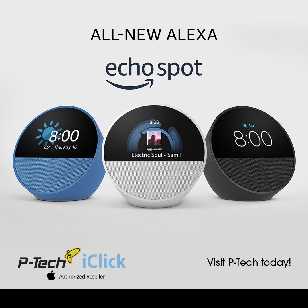 ptech_bda's tweet image. ALL-NEW ALEXA #EchoSpot #PTechHasIt