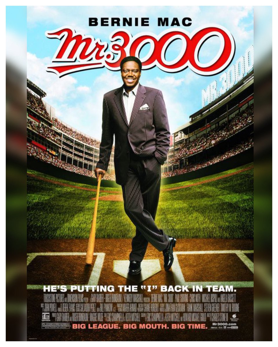 WreckLeaguePod's tweet photo. 20 Years #Mr3000 Starring: #BernieMac #AngelaBassett #MichaelRispoli #BrianJWhite #IanAnthonyDale #EvanJones #AmauryNolasco #PaulSorvino #ChrisNoth Directed By: #CharlesStoneIII βΎοΈ
#WreckLeaguePodcast https://t.co/HJ7rMsElsZ