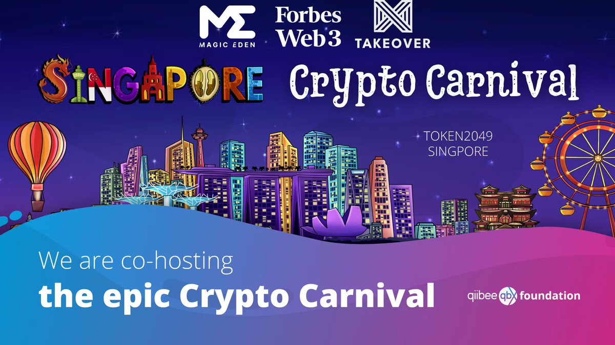 Are you in Singapore for Token2049?

Come meet the qiibee foundation team at the Crypto Carnival event on the 19th that we are co-hosting with Forbes!

Key holders, be sure to reach out. Gabriele and Gianluca will be thrilled to meet you.