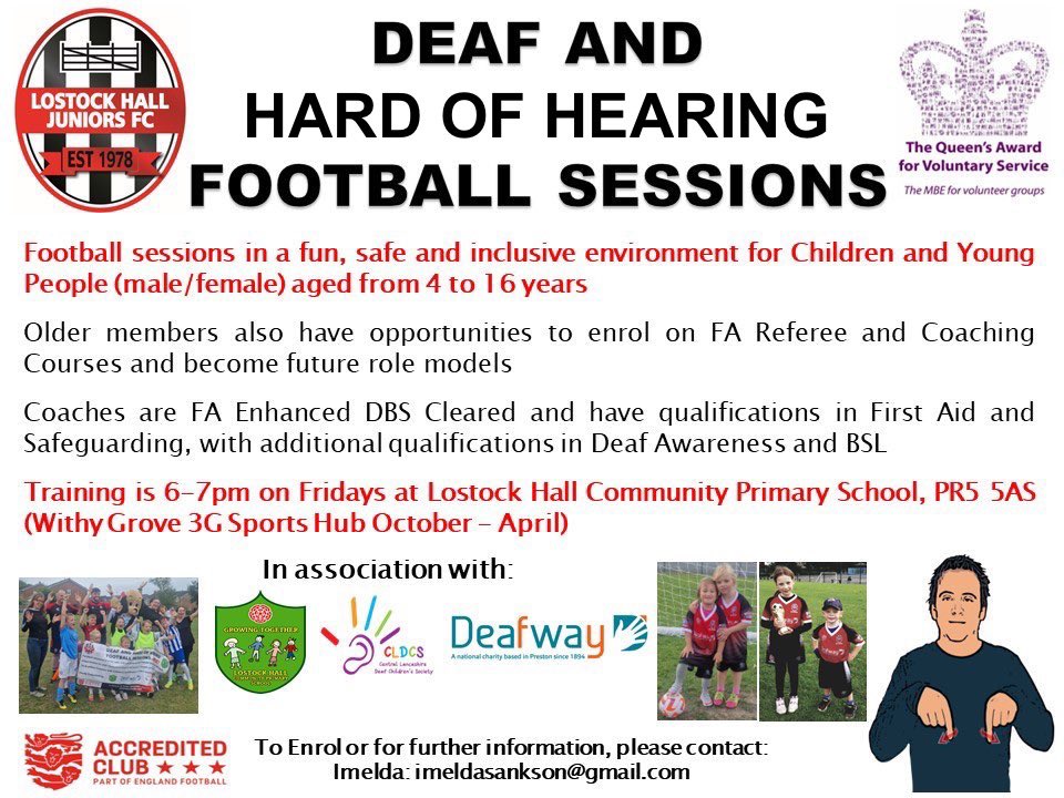 A great set of coaches and players are waiting to welcome you to their sessions…

#FootballForAll
#Inclusion
#ForTheKids