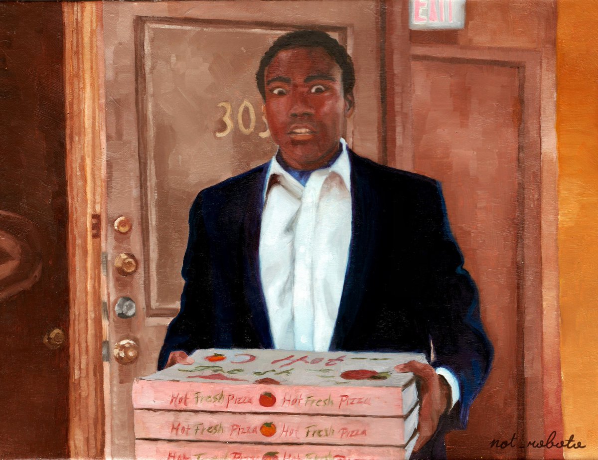 Not_Roboto's tweet photo. Happy 15th birthday Community!!
Screencap painting from "Remedial Chaos Theory" ( 9" x 12", Oil on canvas panel)
#Communitynbc https://t.co/6upi1bZahr