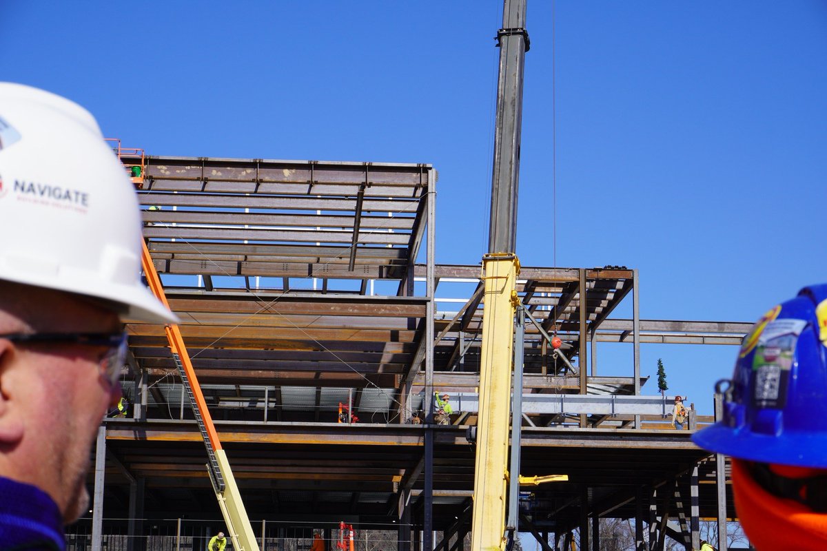 NavigateBuildS's tweet image. St. Louis Community College Nursing and Health Sciences Center celebrated their topping out this week! NAVIGATE was honored to participate in this significant event and take on the role of Construction #florissantvalley #toppingout #constructionsite