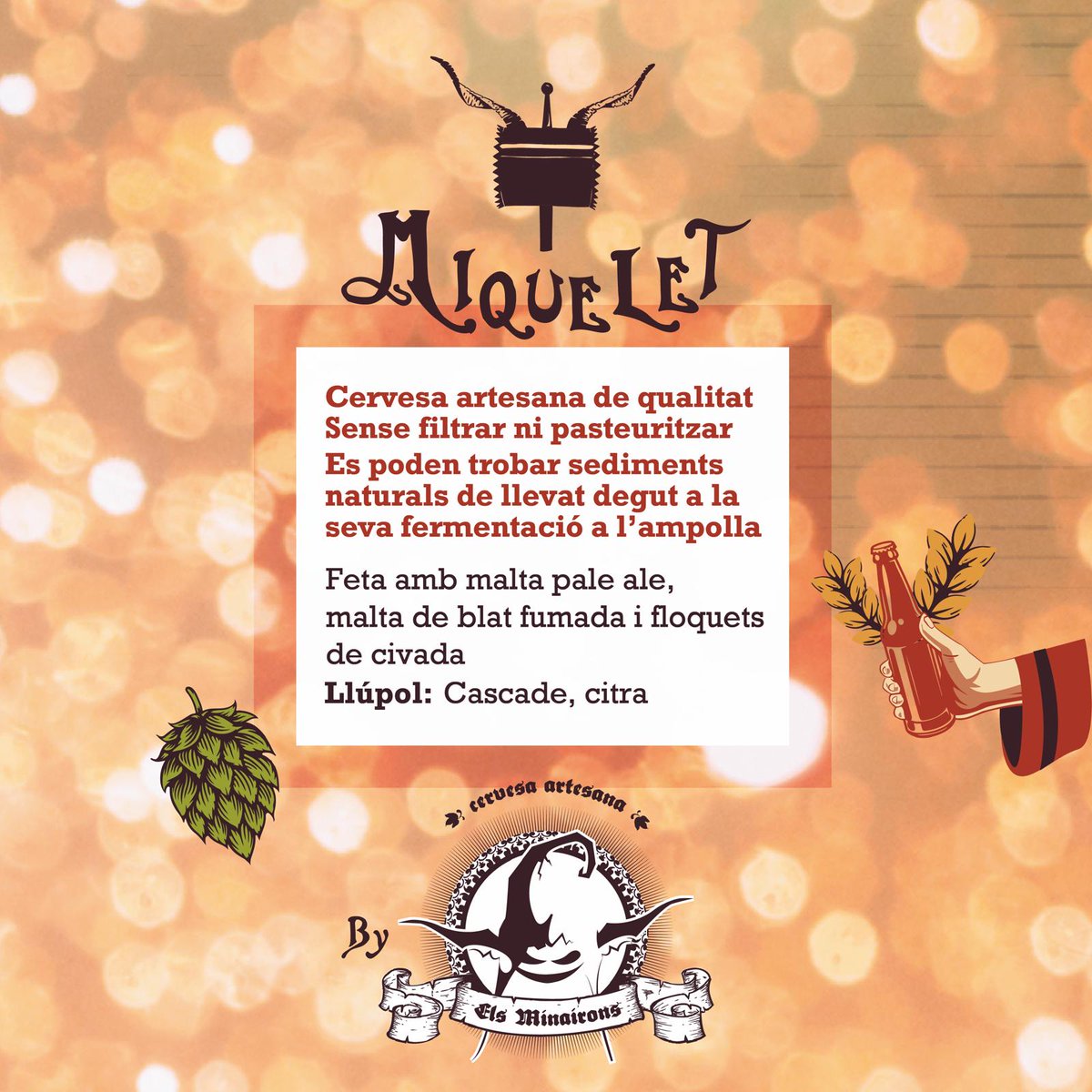 Presentació de la cervesa “Miquelet” . La cervesa artesana del Ball de Sant Miquel i els diables, Igualada
🗓️ Dijous 19 de setembre a les 6 de la tarda. 
📌 La Benzinera