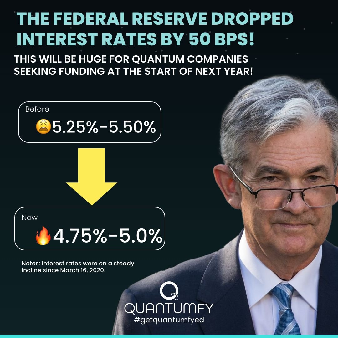 Quantum computing companies and startups are going to be eating good in 2025 with this interest rate drop!