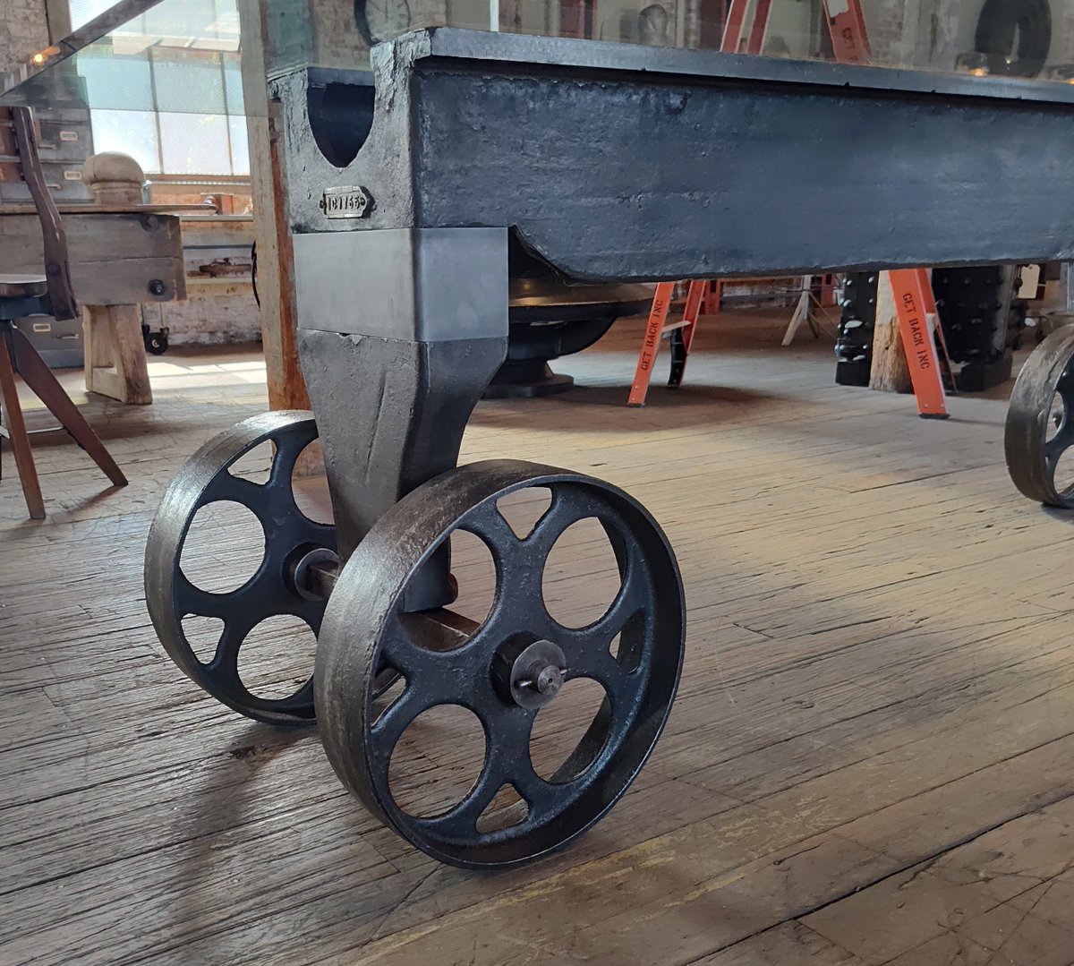 GetBackInc1's tweet photo. Vintage Industrial Rolling Dining / Conference Table Base

https://t.co/AjieSGhzRL

#diningtable #diningtabledecor #diningtables #conferencetable #conferencetables #conferencetabledesign #rollingtable #castirontablebase #tablebase #vintageindustrial #vintageindustrialstyle https://t.co/od2zRbOSfq