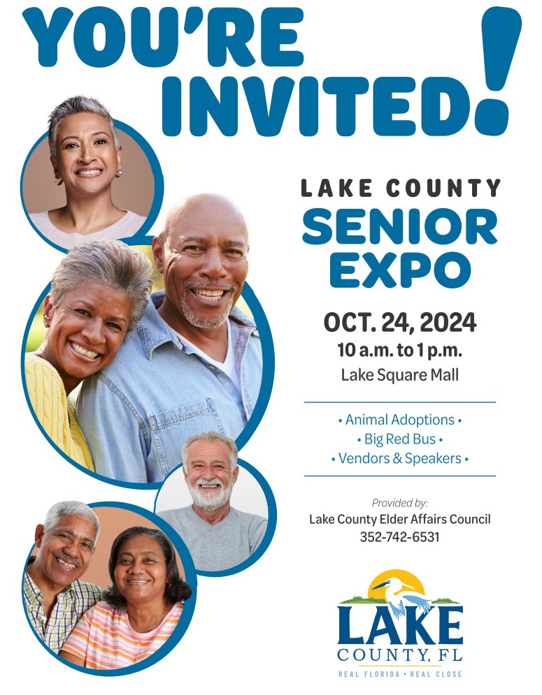 clsmf's tweet image. Join us on October 24th, from 10AM - 1PM, at Lake Square Mall, for Lake County Senior Expo presented by Lake County Elder Affairs Council.

#CLSInTheCommunity #LegalServices #LegalAid