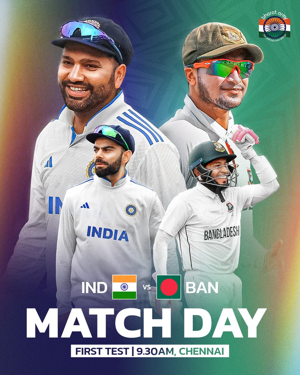 thebharatarmy's tweet photo. 🇮🇳🆚🇧🇩 Wishing the boys the best of luck for the first Test against Bangladesh. 

📺📱 Watch the game live on the Sports18 1 TV channel, JioCinema app, and website. 

📷 Getty • #INDvBAN #INDvsBAN #TeamIndia #BharatArmy #COTI🇮🇳 https://t.co/QPwME3POAg