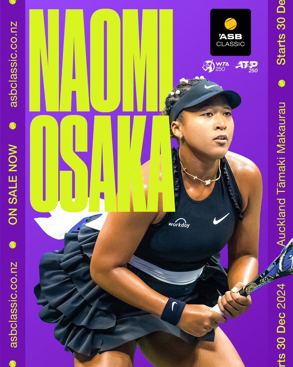 <a href="/naomiosaka/">NaomiOsaka大坂なおみ</a> 🤯✨🫶📣🤩

Four-time grand slam champ, former world #1, and absolute star mum — we can’t wait to welcome Naomi back to the summer of tennis in Tāmaki Makaurau 🇳🇿

#ASBClassic25