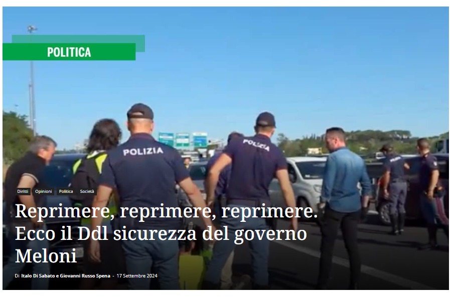lauraboldrini's tweet photo. Oggi l'Italia compie un altro, lunghissimo, passo verso la democratura. Perché questa è la conseguenza dell'approvazione alla Camera del ddl sicurezza, un pacchetto di misure liberticide e discriminatorie. 

Un provvedimento che punisce la protesta pacifica con norme come il reato di resistenza passiva, colpisce le libertà di manifestare di giovani, lavoratrici e lavoratori che rischiano da 6 mesi a 2 anni di prigione per un blocco stradale fatto con il proprio corpo. Il ddl sicurezza, in nome di un'ideologia oscurantista, danneggia l'intero comparto della cannabis light e mette in mezzo alla strada decine di migliaia di lavoratrici e lavoratori che resteranno senza lavoro. 

Non è tutto: esclusivamente per punire le donne Rom, la norma porta in carcere le donne incinte e i bambini neonati. Una barbarie a sfondo razziale. E ancora, i rivenditori di SIM rischiano fino a 30 giorni di chiusura se ne vendono una ad uno straniero senza permesso di soggiorno.

Come se tutto questo non bastasse, col parere favorevole del governo, la maggioranza ha anche approvato un ordine del giorno per istituire un tavolo tecnico che valuti l'introduzione della castrazione chimica in Italia, non solo riportando il Paese ai tempi delle punizioni corporali, ma negando la natura stessa dello stupro che non ha nulla a che vedere con l'impulso e il desiderio sessuale e molto con l'odio, il dominio e la sopraffazione.

Questa ultradestra è capace solo di reprime e perseguitare. Mentre le carceri letteralmente esplodono, governo e maggioranza inventano nuovi reati, aumentano le pene e puniscono perfino chi osa protestare pacificamente con metodi di resistenza passiva, incluso lo sciopero della fame.

Avrebbero messo in galera Ghandi e perfino Danilo Dolci e Aldo Capitini, i padri fondatori del pensiero non violento italiano. 

Nessun impegno sulla prevenzione dei reati, nessun tentativo di alleggerire la situazione delle carceri. Per loro la sicurezza è questo: sempre più repressione, sempre meno diritti. E se protesti, finisci in galera.