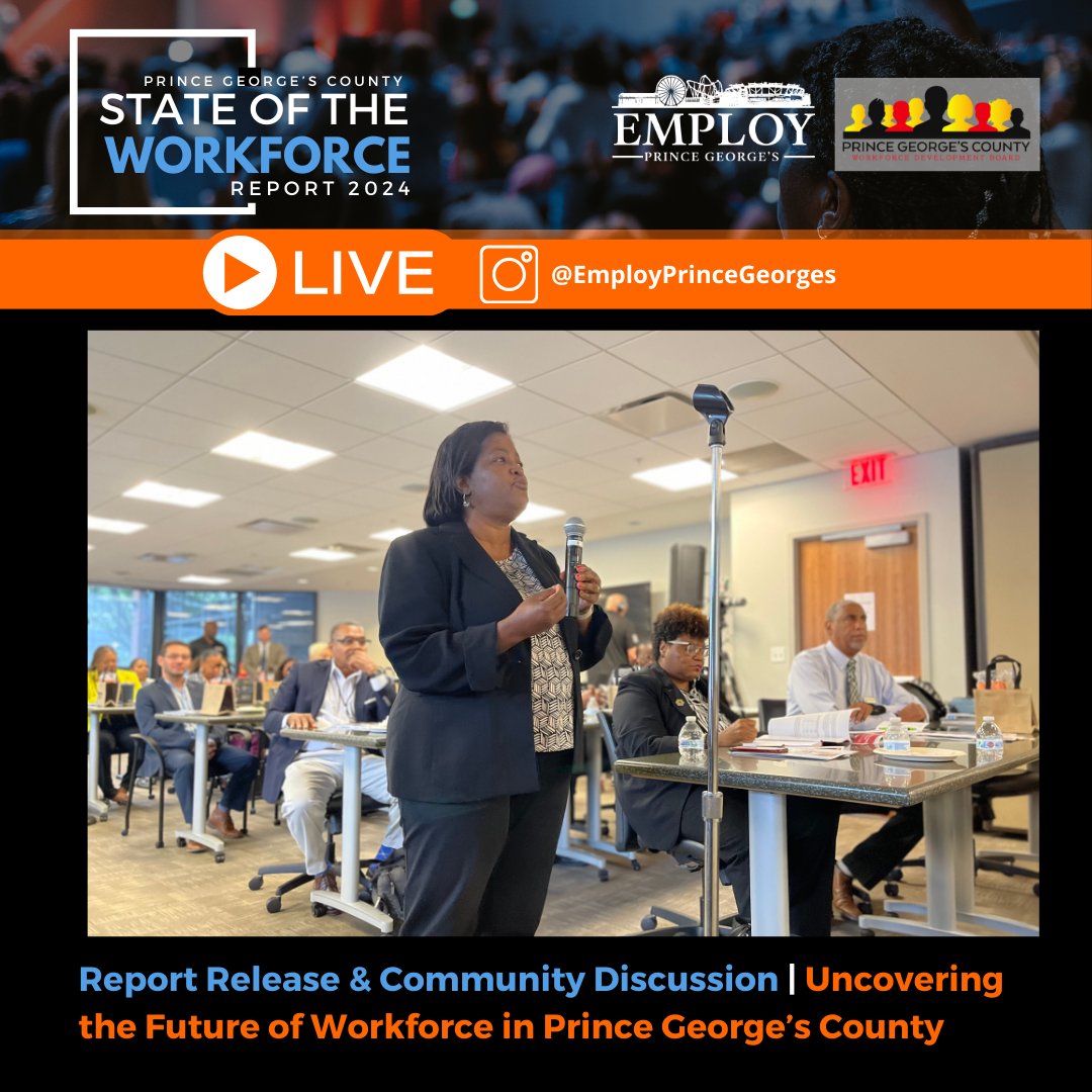 We are NOW live on Instagram for our Community Stakeholder Discussion 2024 State of The Workforce Report. Don’t miss out on valuable information shared from Prince George’s County Workforce Development Board | Join Us instagram.com/employprincege…
#WeAreEPG #WorkforceReport