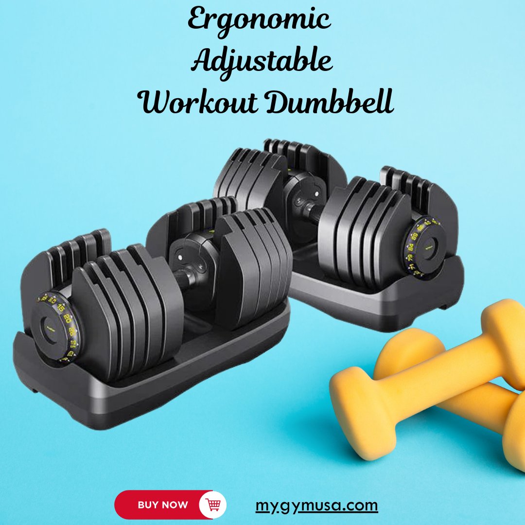 MyGymUsa's tweet photo. Take your workouts to the next level with our Ergonomic Adjustable Workout Dumbbell! 💪✨ Designed for comfort and performance, this dumbbell allows you to customize your weight for a full-body workout, all in one sleek and compact design. 
Shop Now: https://t.co/DfcN1qBSPt https://t.co/mSf5WGCrTK