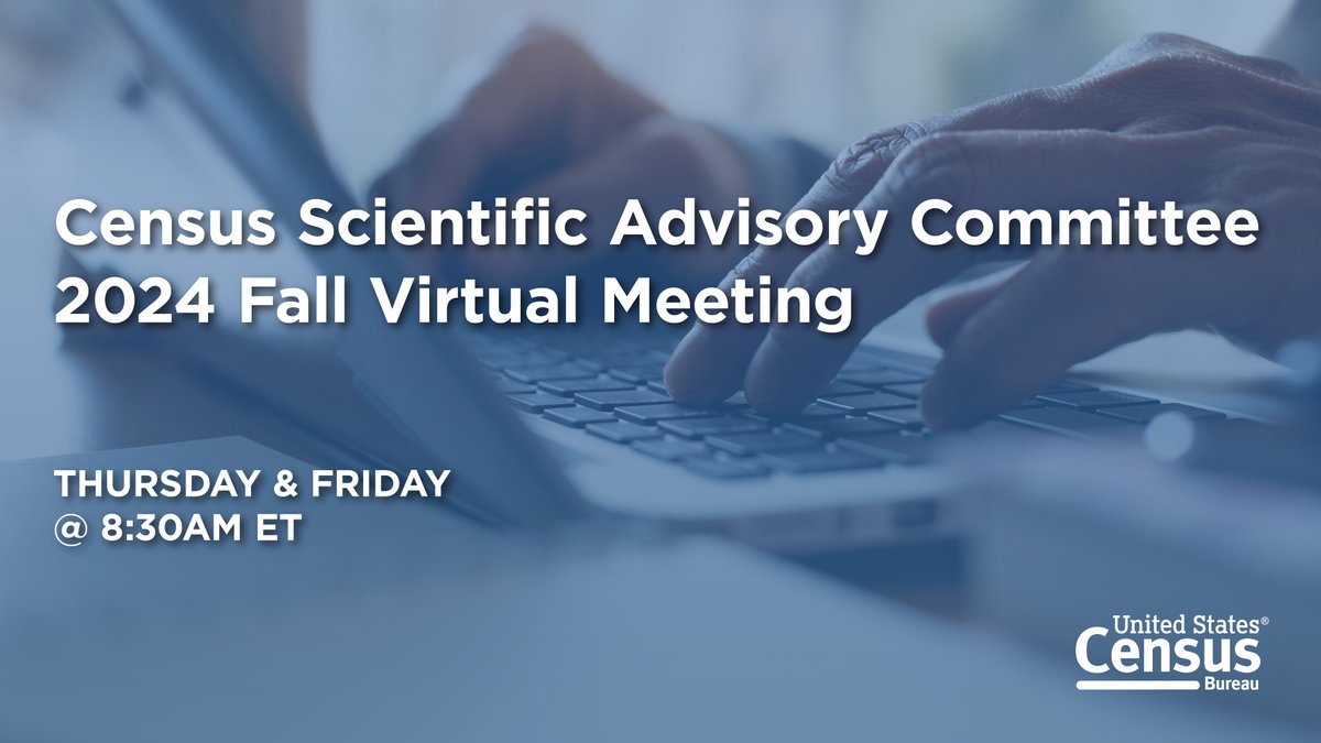 Join <a href="/censusdirector/">Census Bureau Director</a> Santos Thursday for executive remarks at our Census Scientific Advisory Committee 2024 Fall Virtual Meeting. Topics include:

▪️ Implementation of updated race/ethnicity standards.
 
▪️ The Young Children Working Group, and more.

➡️ census.gov/about/cac/sac/…