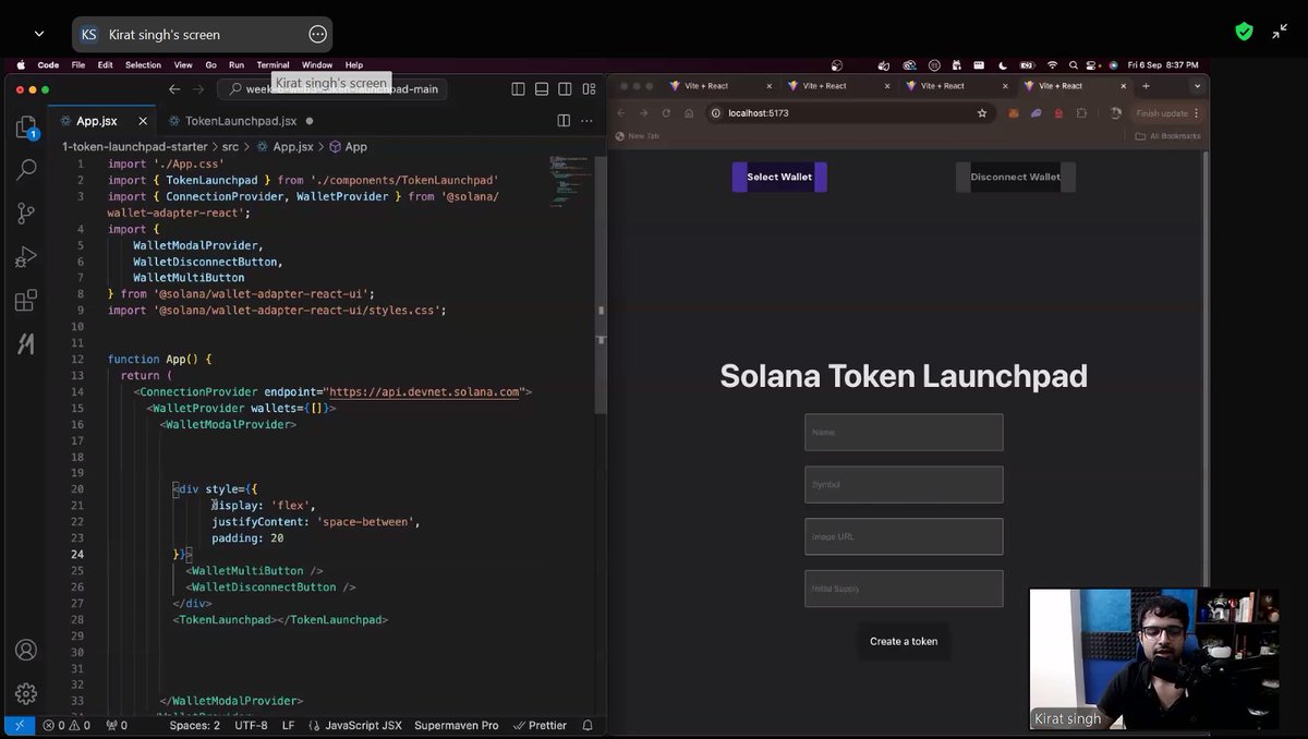 HarshalDarak's tweet image. ✨🚀 @100xDevs

Cohort 3 - Web 3 💹

𝐖𝐞𝐞𝐤 𝟔 : 𝐓𝐨𝐤𝐞𝐧 𝐋𝐚𝐮𝐧𝐜𝐡𝐩𝐚𝐝 𝐌𝐚𝐬𝐭𝐞𝐫𝐲

(A Thread 🧵)...

#Web3 #100xDevs #OpenToConnect #Solana #Blockchain