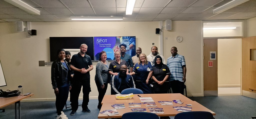 Some of the amazing Enhanced Care Support Workers participating in the SPOT  training.  Suicide Awareness with Papyrus.