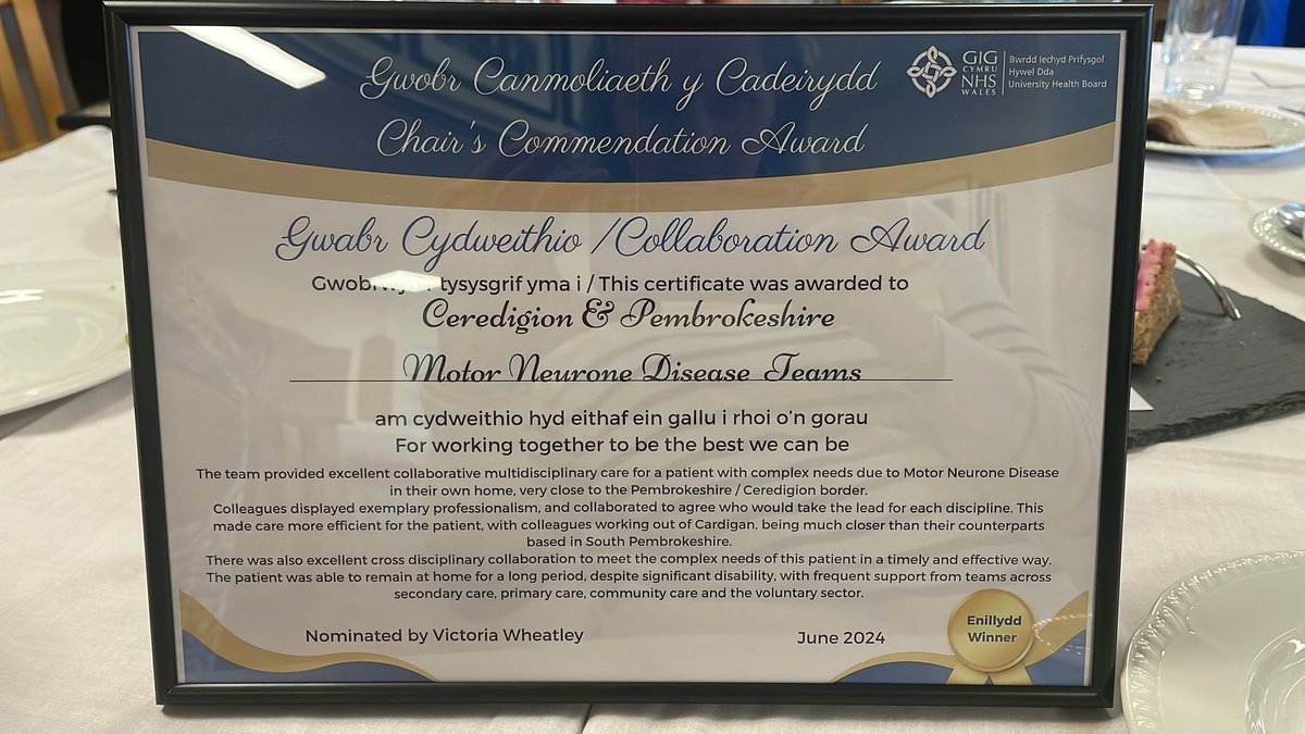 catrinphysio's tweet image. Very proud of @AdvancingPhysio and the Pembrokeshire and Caredigion MND team @mndassoc @HywelDda_values @HywelDdaHB for winning an award