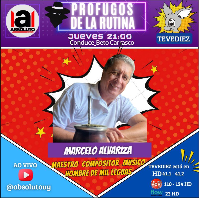 El jueves 19 estaremos en Prófugos de la Rutina. Los esperamos