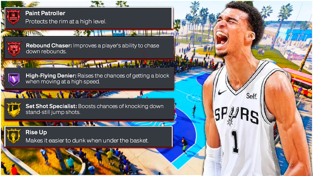 Hunit_K's tweet photo. This 7'1 2-WAY BOARD-HUNTING STRETCH center build is UNSTOPPABLE in REC! 

GUARANTEED the BEST all around bigman you gone find on next gen NBA 2K25.

BUILD HERE: https://t.co/JLMoHiGBeY

#NBA2K25 #2k25 https://t.co/He7UU1ePPT