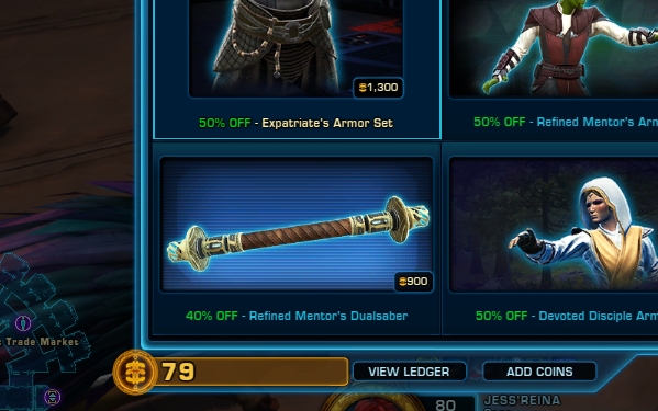 nothing says like the set u want being on sale and u have 79 cc . LMAO