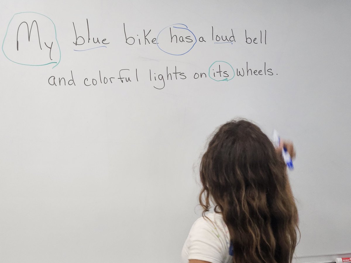HeatherLiputVV's tweet photo. #partsofspeech Students identifying parts of speech in their sentences. @HeatherLiputVV @VV_Voyagers https://t.co/RE1R77x4kx