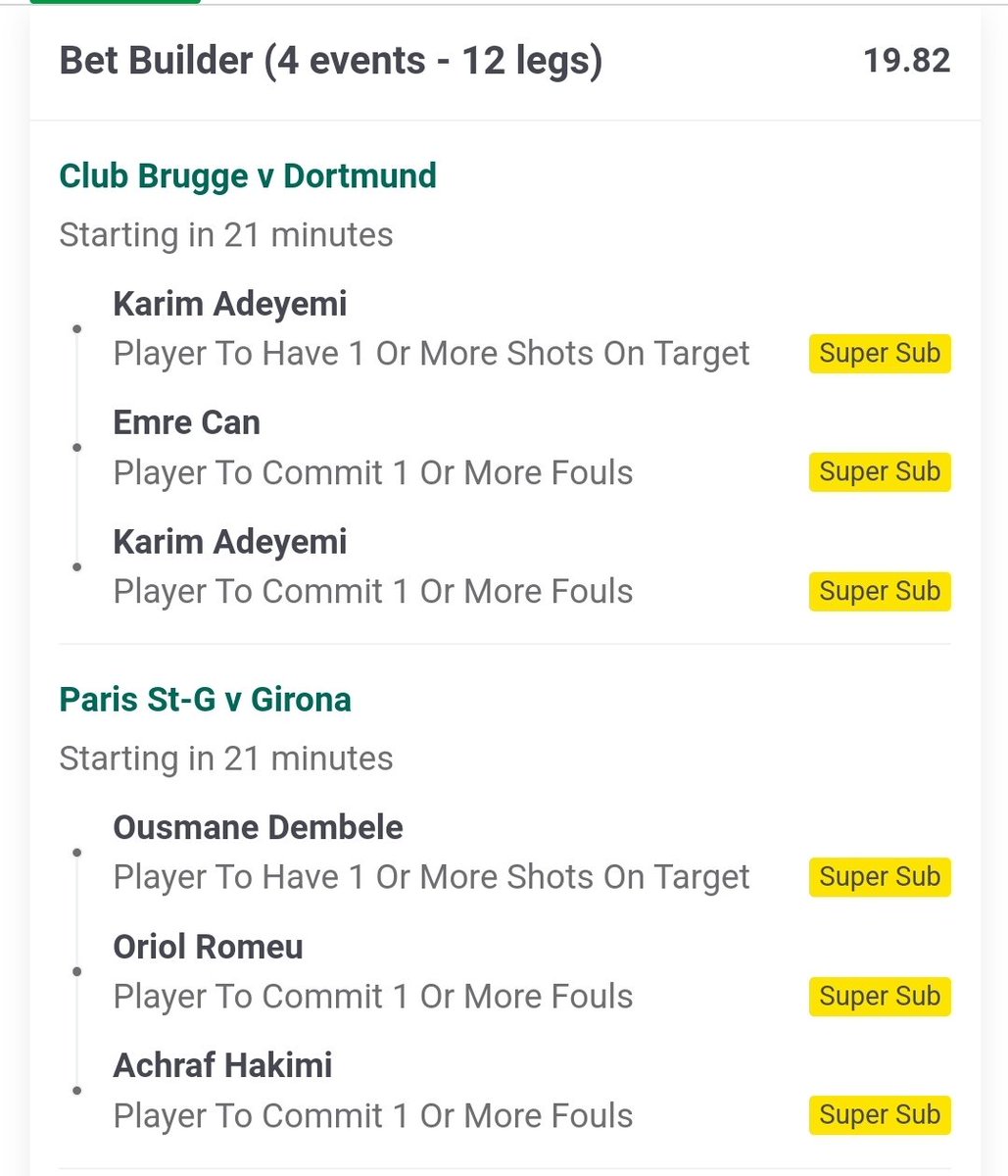 NinetyMinTips's tweet image. 20:00 

Champions league