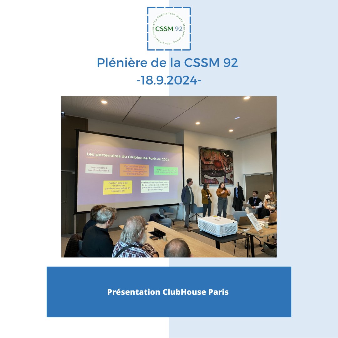 PTSM_92's tweet photo. Session plénière de la CSSM92 18.09.24 

Un grand merci aux participants 🤝🏼 &amp; aux orateurs pour les présentations🏡🌞

Prochaine rencontre en décembre !
#Hautsdeseine #santé #PTSM92 #PTSM #échange #plénière #CSSM https://t.co/gqEoHJnqcP