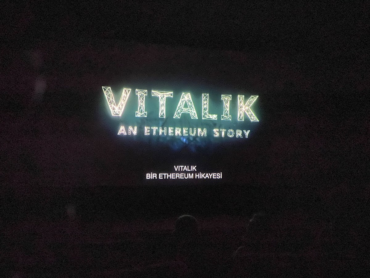 dilaraeldas's tweet photo. Watching the early screening of the #Vitalik movie was cool. Thanks to @getclave and @ScrollTurkiye 👏🏻 By the way, the movie starts off very exciting, but the ending is a bit open-ended 🐰 #AnEthereumStory https://t.co/Lf9iarYmw8