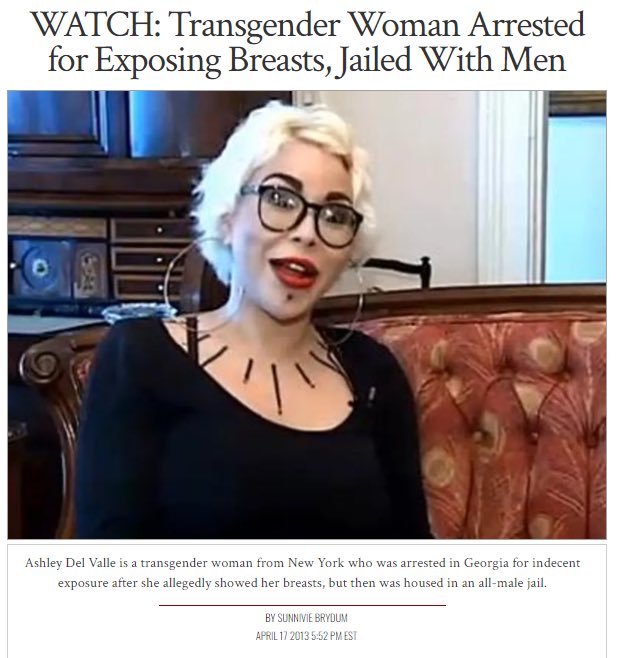 If a trans woman can be put in a men’s prison for being shirtless in public, then you see them as women deep down. Plain and simple