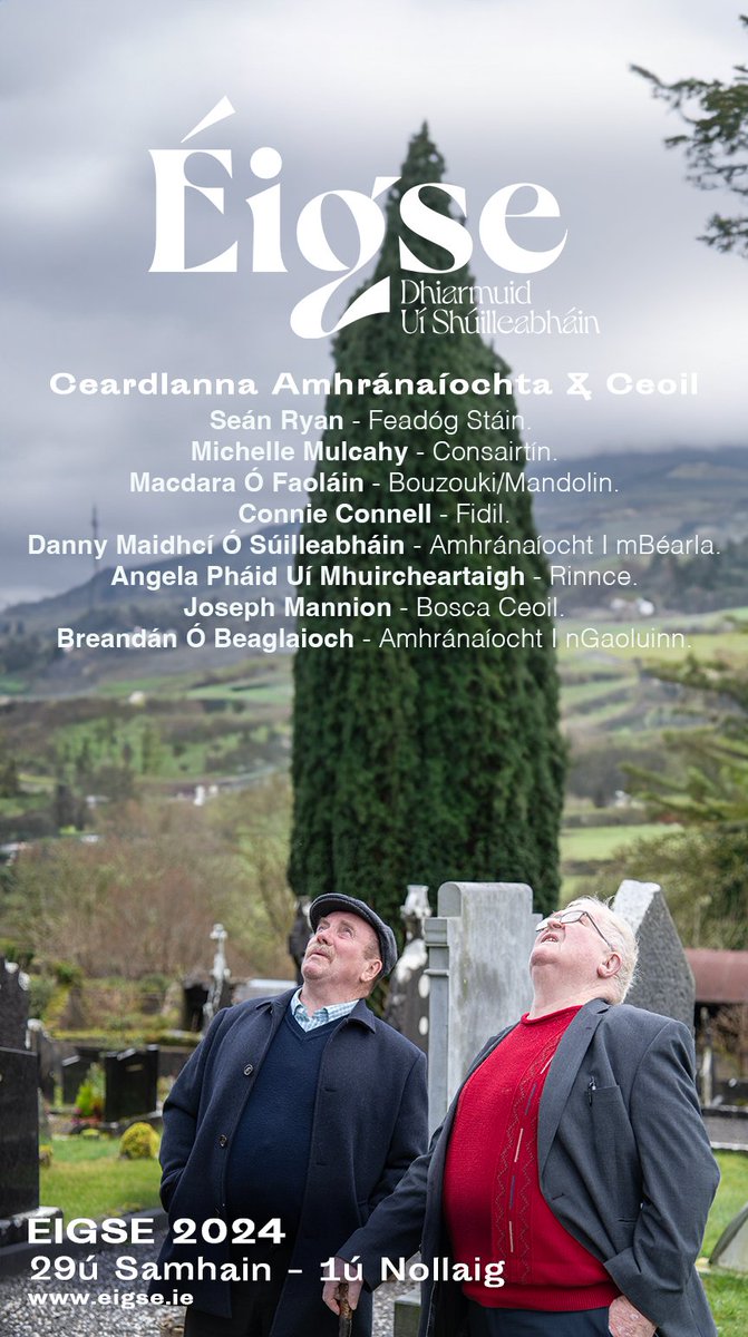 Éigse Diarmuidín (@eigse) on Twitter photo Tá áthas orainn clár na gceardlann d’Éigse na bliana seo a fhógairt. 🎶
Beidh ocht gceardlann ar siúl ar maidin Shatharn ó 10:00 go dtí 12:30 in Ionad Cultúrtha (<a href="/ionadculturtha/">Ionad Cultúrtha</a>) an Dochtúra Uí Loingsigh agus i gColáiste Ghobnatan (<a href="/ColGhobnatan/">Coláiste Ghobnatan</a>).
Chur d’áit in áirithe ag Tá áthas orainn clár na gceardlann d’Éigse na bliana seo a fhógairt. 🎶
Beidh ocht gceardlann ar siúl ar maidin Shatharn ó 10:00 go dtí 12:30 in Ionad Cultúrtha (<a href="/ionadculturtha/">Ionad Cultúrtha</a>) an Dochtúra Uí Loingsigh agus i gColáiste Ghobnatan (<a href="/ColGhobnatan/">Coláiste Ghobnatan</a>).
Chur d’áit in áirithe ag