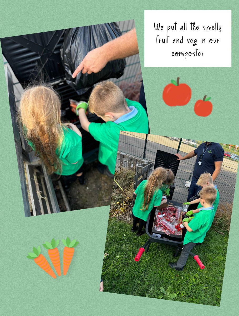 Tonight we put all the fruit and vegetables that were a bit smelly in the composter bin 🗑️ 🍅 🥕 <a href="/KingswoodParksP/">Kingswood Parks Primary School</a> <a href="/MissWalker_KWP/">Miss Walker</a> <a href="/MissClayKWP/">MissClayKWP</a>