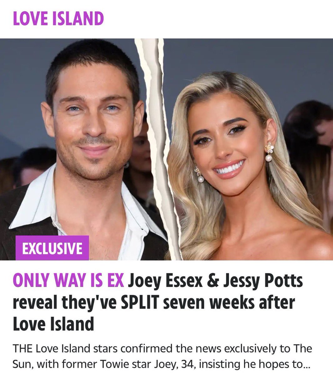 DoIKnowYourFaDa's tweet image. Joey Essex and Jessy reveal they have split 😔 

#LoveIsland