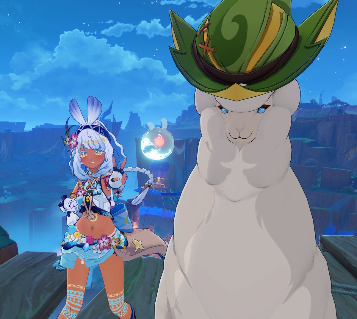 GUYS I FOUND THIS ALPACA WITH A HAT