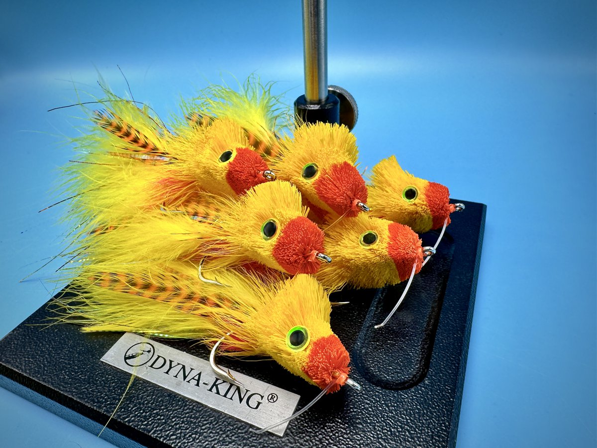 BespokeFlies's tweet photo. Another custom colored Vortex Diver - Yellow &amp; Orange

#flytying #flyfishing https://t.co/UlZwriF5nU