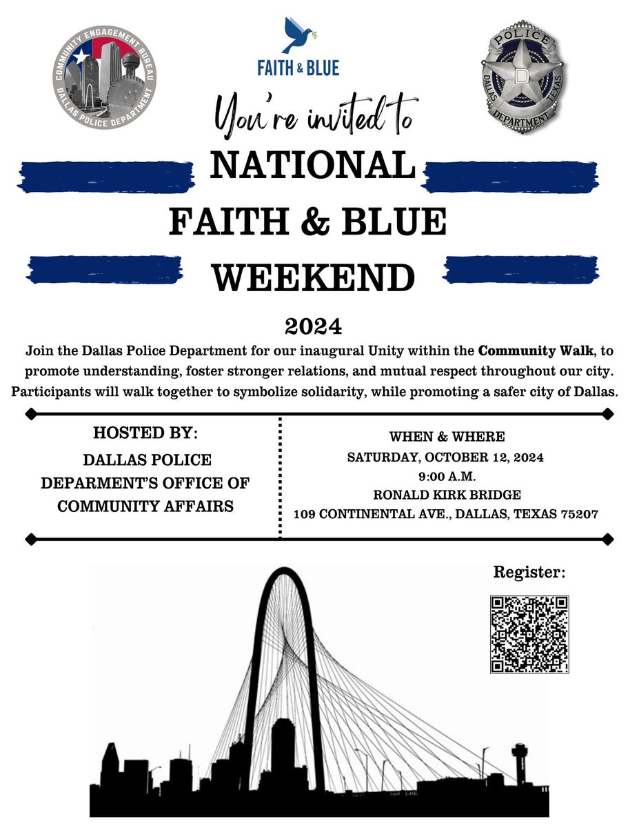 Save the date for our community walk in beautiful West Dallas. We will open up with a morning prayer and have conversations about events that affect our community. Everyone is welcome to this event! #UNIDOS