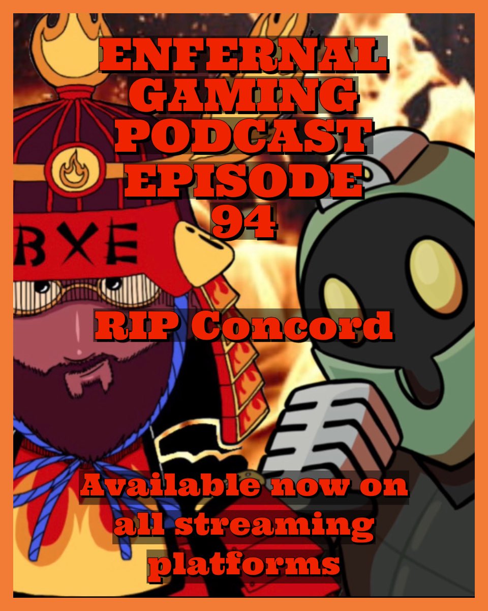 BLAZEDxENFERNO's tweet photo. I did a bad job of leading up to it, but Episode 94 of the ENFERNAL GAMING PODCAST is out NOW! Check it out &amp; let us know how yall feel! 
https://t.co/ojet9p8aqy https://t.co/cpg3BeUhWF