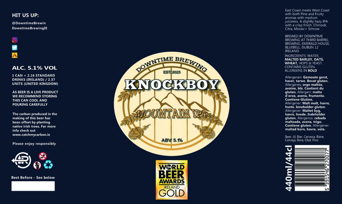 Fresh batch of cans hitting shelves over the next week or two from this coming weekend. Watch this space for updates. <a href="/ThirdBarrelbrew/">Third Barrel Brewing</a> #worldbeerawards2024 #goldwinner #chickendinner #ipa #mountainipa