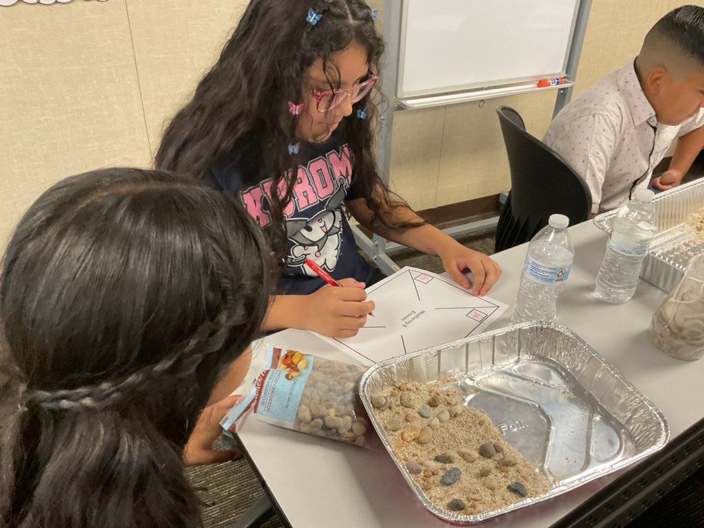 MrsCarranza403's tweet photo. Today we worked on Weathering, Erosion and Deposition using a stream. Students applied depth and complexity icons Big idea, Details, over time and rules. #JMA4thGrade #bsdGATE https://t.co/x1qmUbEwEj