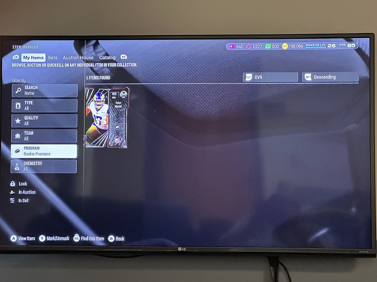 jrwilson015's tweet photo. @MaddenNFLDirect still waiting on all my rookie premiere players. I got my Puka today, but still have yet to receive any of my 85 or 87 players. You can see I completed all the sets as well as bought bundles for the team chems. Please help. https://t.co/9wuWeOL2q3