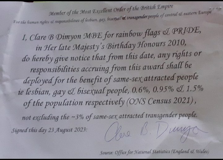 bdimyon's tweet photo. Top tip to Heads of State everywhere...
If u give an autistic #lesbian an 'honour' for the rainbow flag, u *can* rely on her to defend that 'honour'.
#RespectOurFlag
#DefendOurFlag
Our joy, our hope in despair & our liberation... #Equality under the law... https://t.co/AQOvSN7V7N