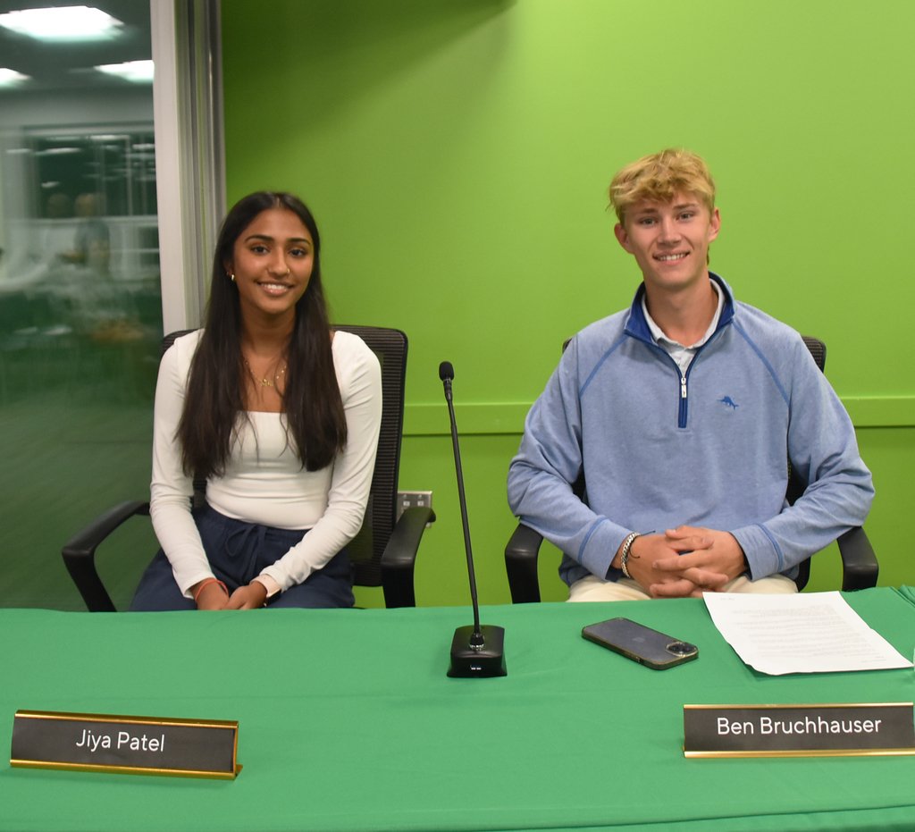 #MustangPride! #MTHS Class of 2025 President Jiya Patel  &amp; Benjamin Bruchhauser, SAC President, are the 24-25 Senior Student Reps to #MontvilleBOE! Their 9/17 report covered all activities since 9/3! WATCH THEIR VIDEO PRESENTATION: youtu.be/Vwu8EtHCggU?t=…