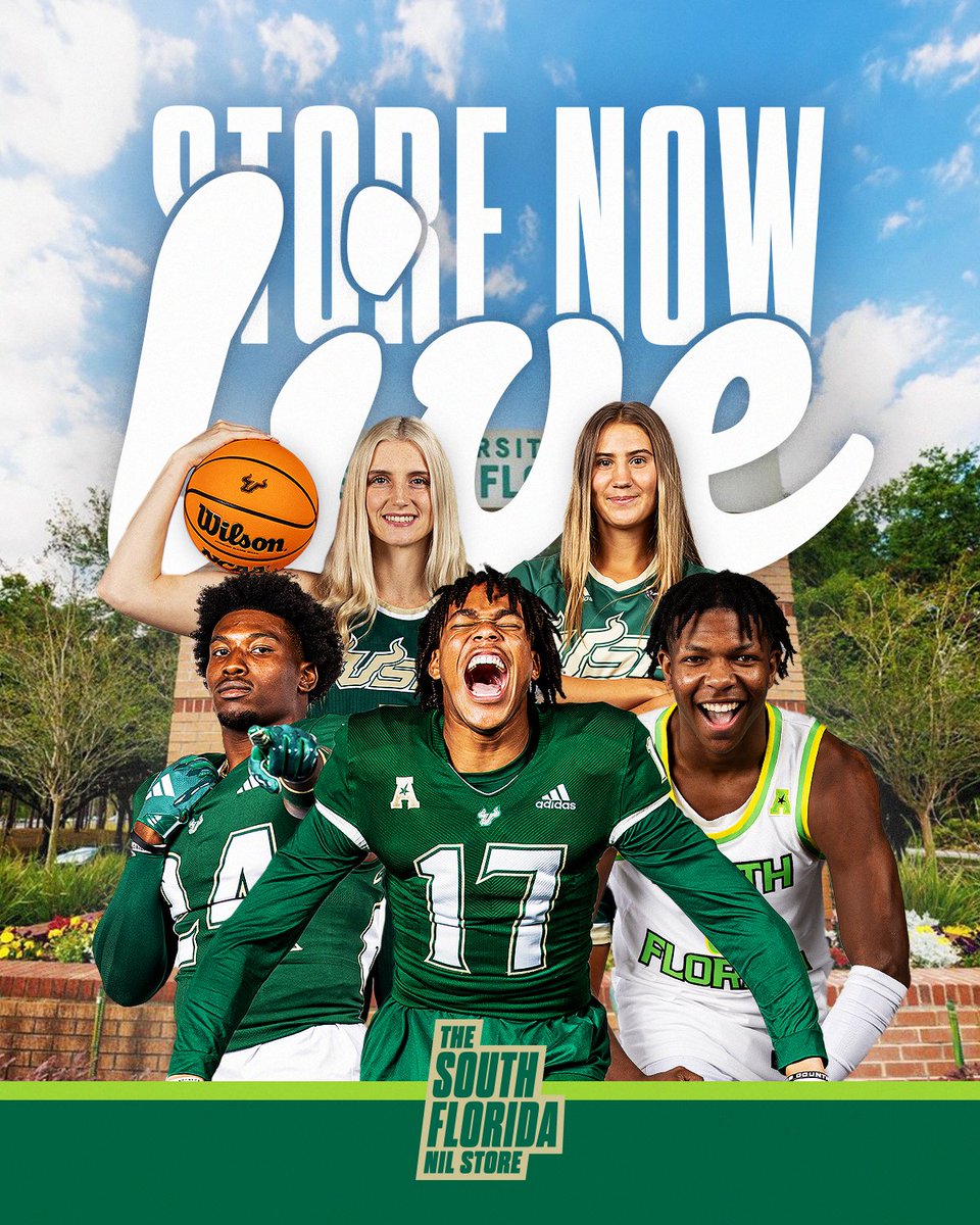 South Florida NIL Store (@usfnilstore) on Twitter photo The South Florida NIL Store is officially live!
Support your favorite <a href="/USFAthletics/">USF Athletics</a> athlete’s NIL merch and place industry-leading payments directly into their pockets on every sale. Powered by <a href="/nil_store/">The NIL Store</a>
Shop: nil.store/south-florida The South Florida NIL Store is officially live!
Support your favorite <a href="/USFAthletics/">USF Athletics</a> athlete’s NIL merch and place industry-leading payments directly into their pockets on every sale. Powered by <a href="/nil_store/">The NIL Store</a>
Shop: nil.store/south-florida