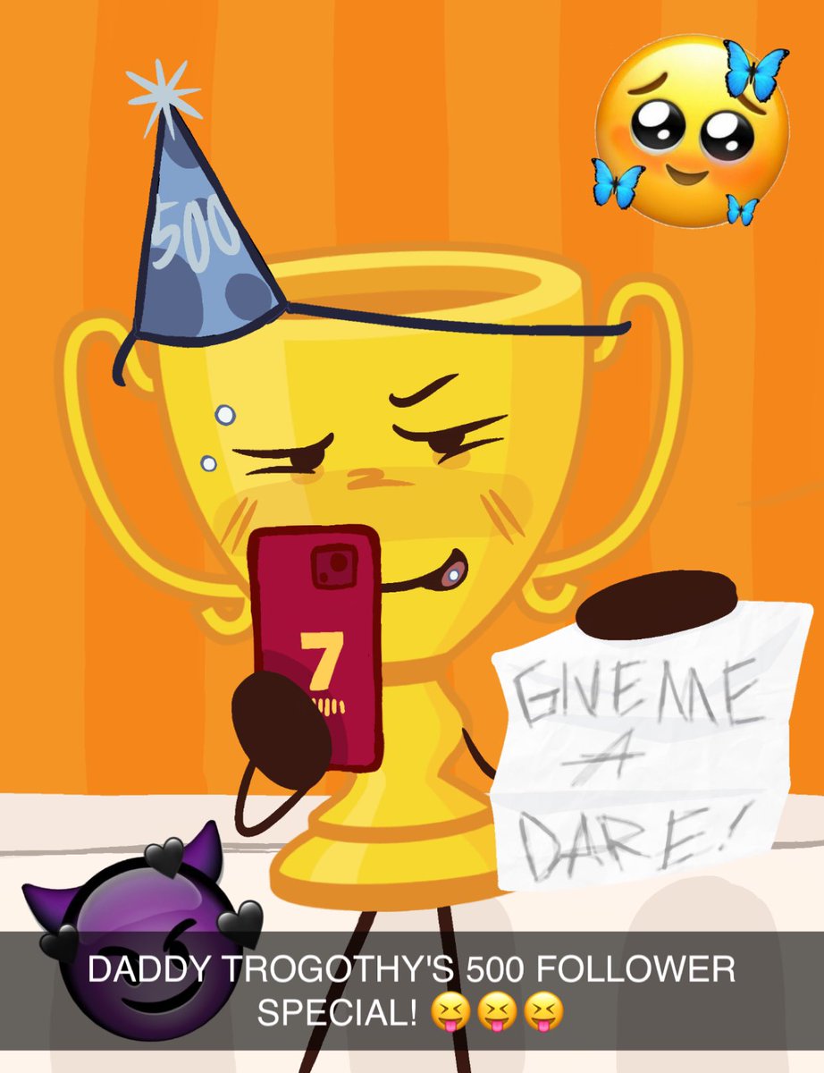 trophyinanimate's tweet image. You've all been waiting for it, I know... it's my 500 SPECIAL😍! Tell me to do ANYTHING, and the top commenter will be the lucky winner 😘 Up until 3:00 PM TMRW! 😛 Catch you babes on the flip side~ #DaddyTrophySpecial #TrophyTime