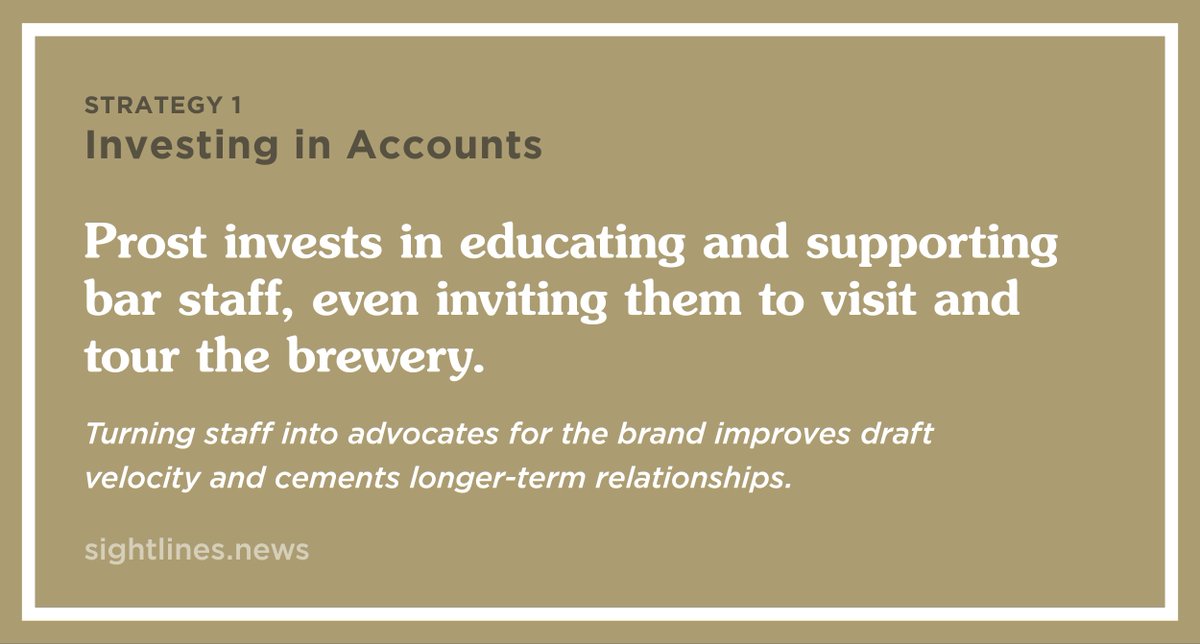 How ddid Denver's Prost Brewing not only regain its pre-COVID draft volumes, but exceed them? 

With an on-premise strategy of relationship building, two-way feedback, and a simple, focused message about its beer styles. 

Subscribers are learning more at sightlines.news