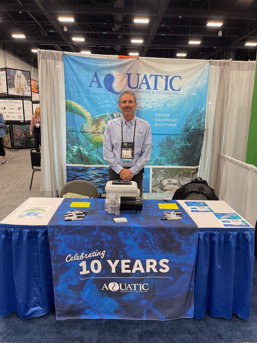 MDMpumps's tweet photo. Our COO, Steve Massar, at the start of the AZA conference, with our partners, @Aquatic.  Stop by booth 500 and say hi!   #AZAConference https://t.co/dmLXLUTymM