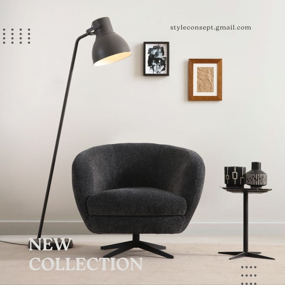 styleconsept's tweet image. 🖤 Modern tasarımın zarif buluşması! Saga Living koleksiyonuna ait yuvarlak döner berjer, hem konforlu hem de şık bir oturma deneyimi sunarken, modern siyah yan sehpa ve zarif abajur bu şıklığı tamamlıyor. 🛋️✨
#StyleConcept