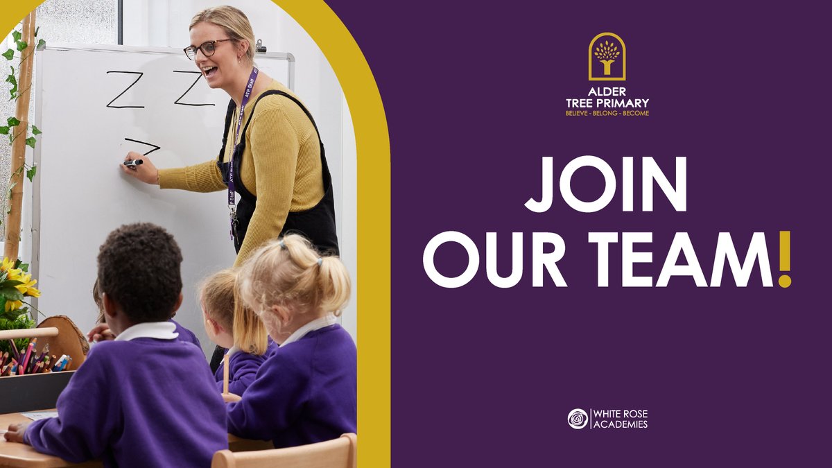 We're hiring! 

Alder Tree Primary is looking for a Teaching Assistant with Early Years experience to support our incredible pupils.

Apply by: 27th Sept 2024

ow.ly/r2hE50TqemE

 #TeachingAssistant #EarlyYears #JoinOurTeam