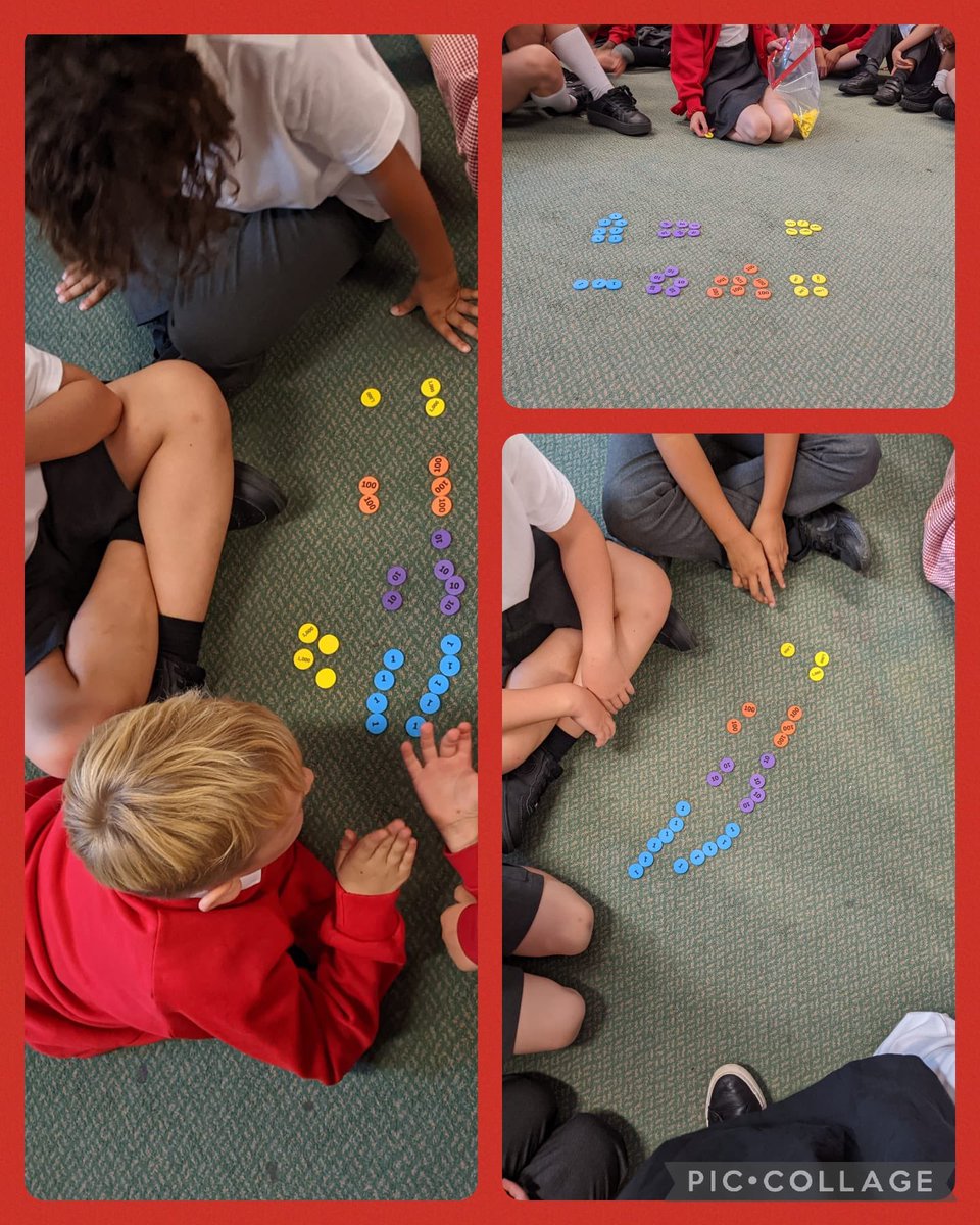 StCuthbertsCEP1's tweet image. Zebras have been super resourceful today, using place value counters to explain what happens when adding two 4-digit numbers with exchanges. They then used this knowledge to solve problems involving adding 4-digit numbers. #adding #placevalue #maths #resourceful