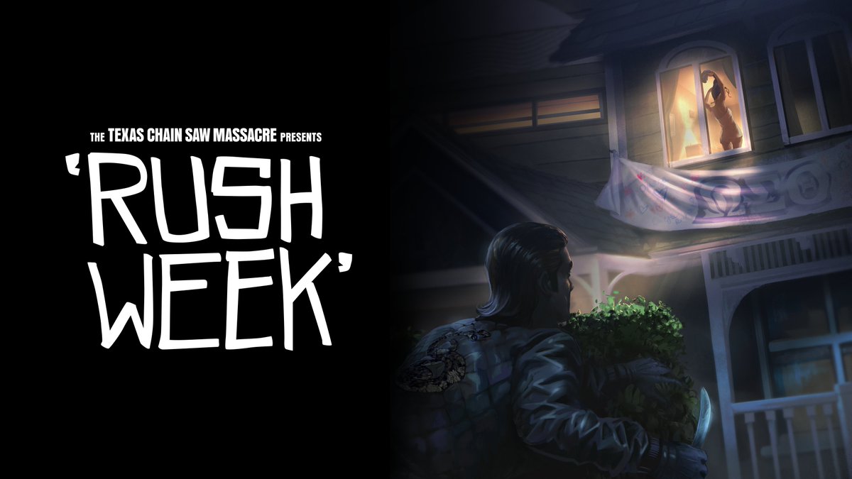 TXChainSawGame's tweet photo. 'Rush Week' features new characters, new items, and new objectives to complete. 

Read all about this free game mode coming to The Texas Chain Saw Massacre here: 
https://t.co/5FyHbYrElc https://t.co/GhtaT8OyRI