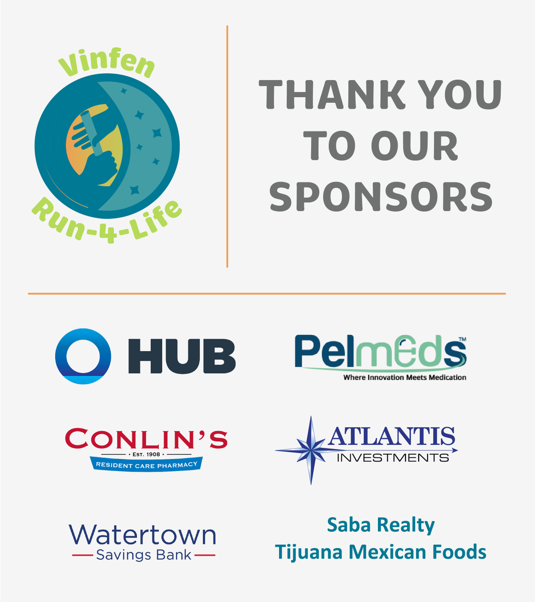 vinfencorp's tweet photo. Thanks to our sponsors, runners, &amp; supporters who contributed to the success of Run-4-Life this past weekend! Our teams surpassed their fundraising goal, with over $17.7k raised, &amp; there is still time to give! https://t.co/HaHkx6kwsV https://t.co/qfEKzfqsa6