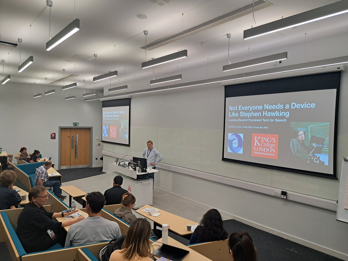 #DesignforAll And now at the People/Practice strand at ELG01 it's <a href="/HumphreyCurtis4/">Humphrey Curtis</a> from <a href="/KingsCollegeLon/">King's College London</a>: Looking Beyond Prominent Tech for Speech hcidopenday.co.uk/speakers/humph… #HCID2024